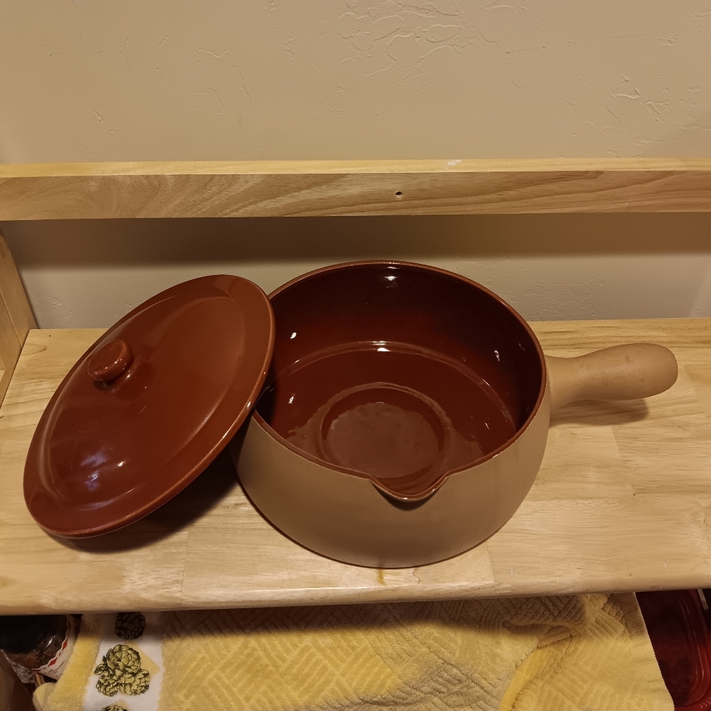 Vintage Red Wing Terracotta Pottery 125 Dutch Oven Bean Pot Casserole USA